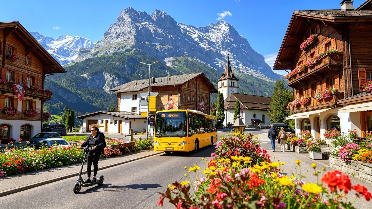 Switzerland&rsquo;s Mountain Village Grindelwald Walking Tour In Summer🇨🇭Impressive Swiss Valley 