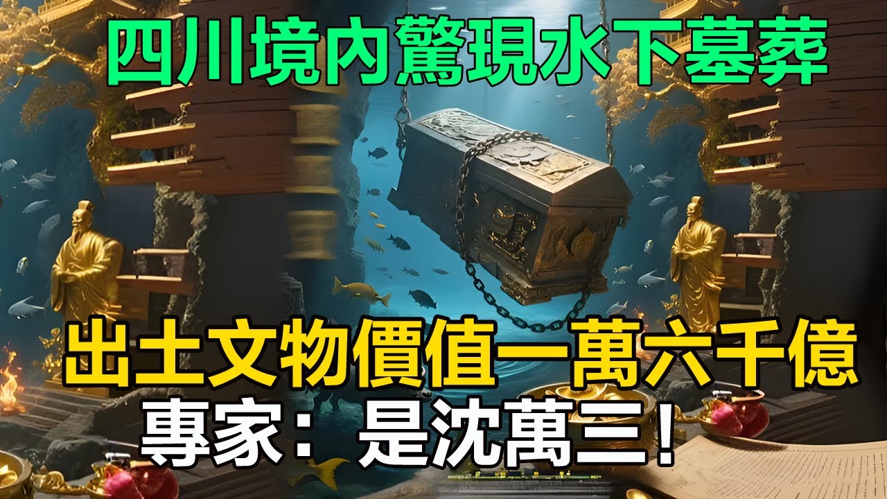 四川境內驚現水下墓葬，出土文物價值一萬六千億，專家：是沈萬三！#考古#文物#古墓#千年古墓#沈萬三#朱元璋#朱棣#朱由檢#李自成#張獻忠#吳三桂#皇太極#康熙#鄭成功