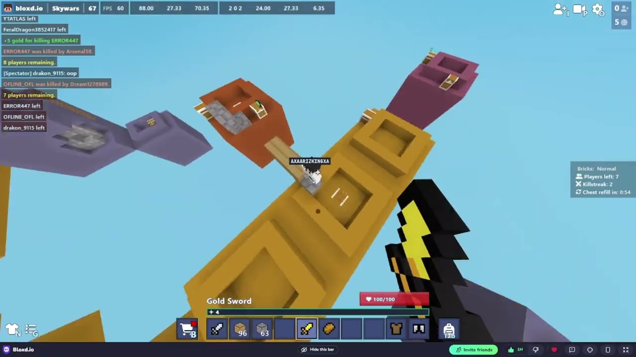The Cleanest Skywars Game in Bloxd.io?