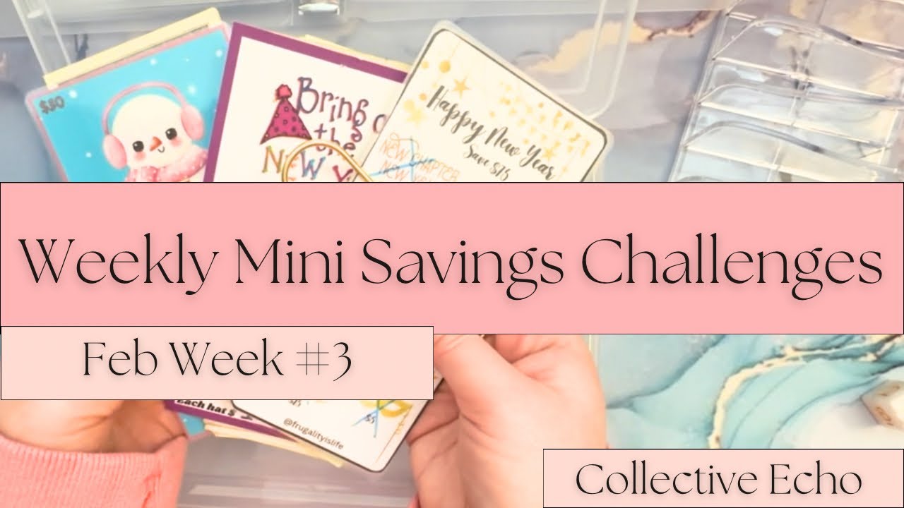 Weekly Mini Savings Challenges | We Finished 2 Challenges! 🎉 | Feb #3 | Low Budget $45