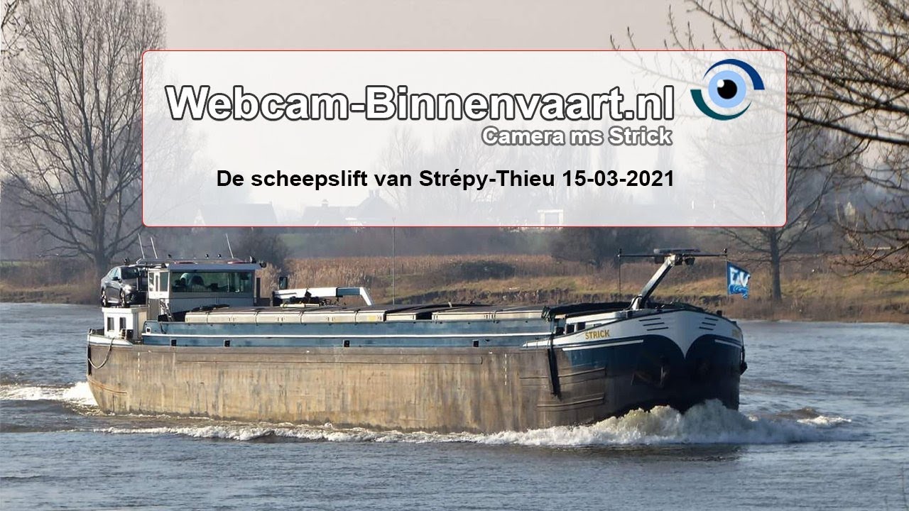 ms Strick in de scheepslift van Strépy-Thieu