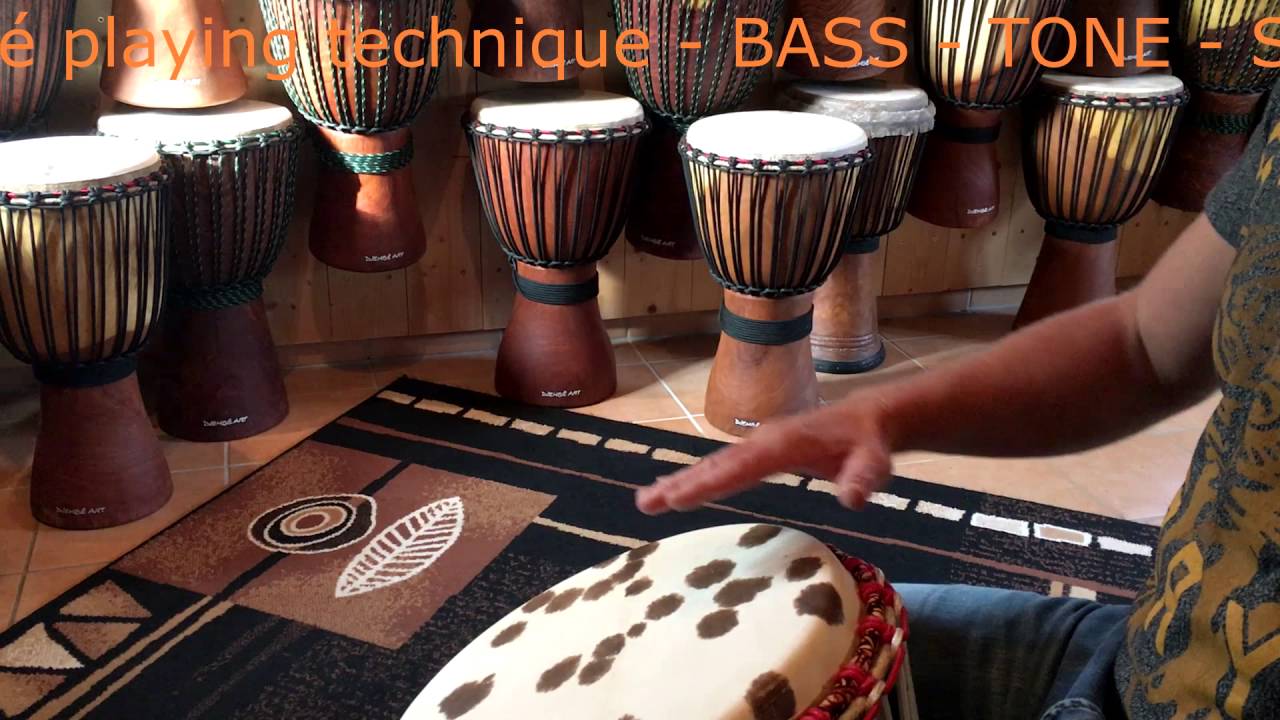 BASS - TONE - SLAP ➽ Djembe Spielen Lernen - Playing Techniques