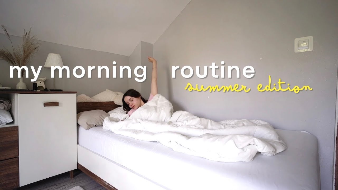 SUMMER MORNING ROUTINE 🌺 *that girl* healthy habits vlog