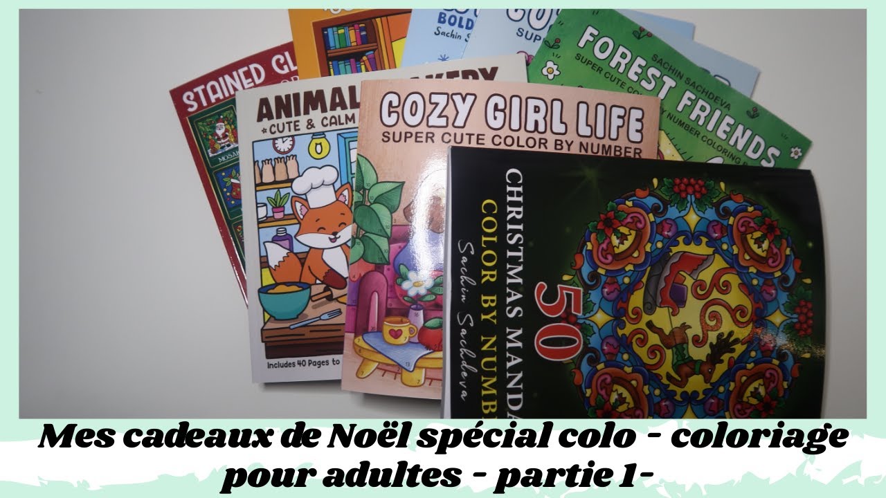 Mes cadeaux de Noël spécial colo - coloriage pour adultes - partie 1-