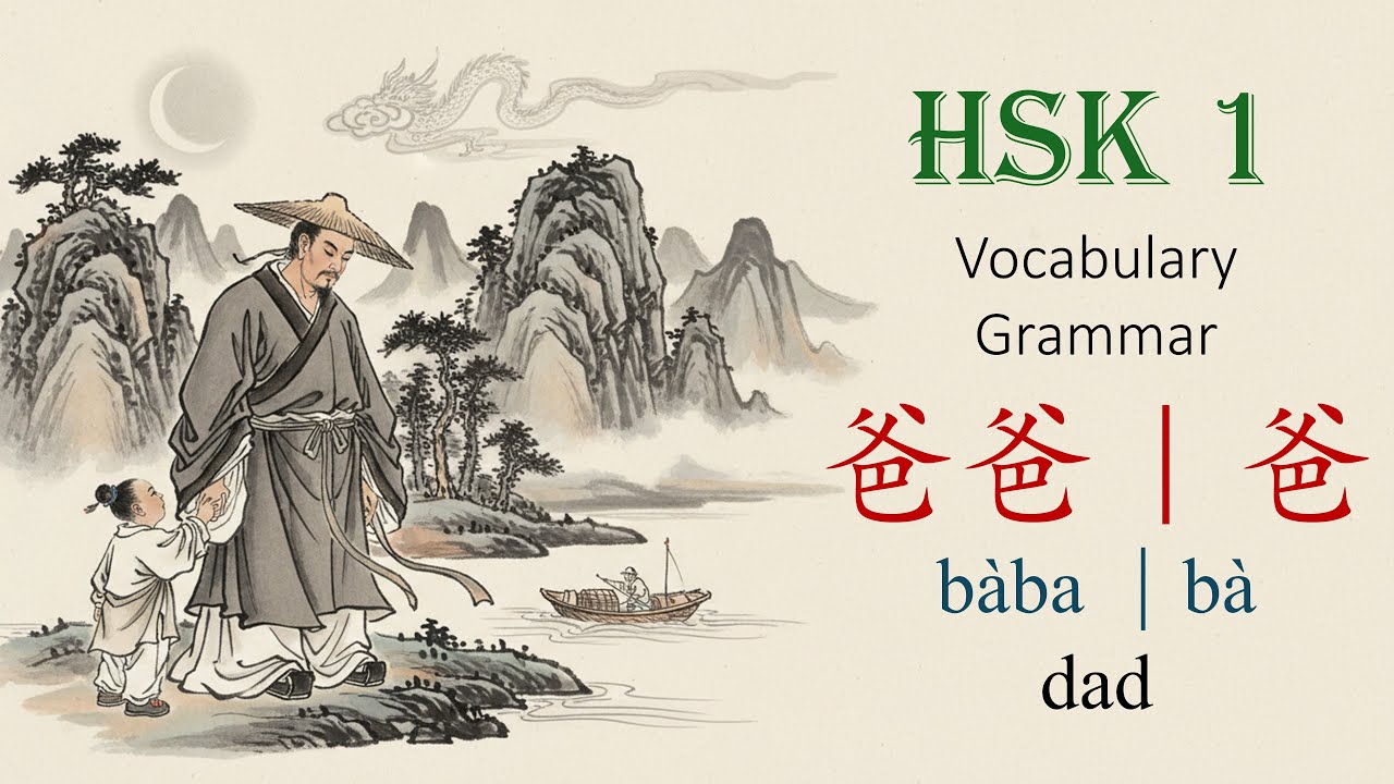 4. 爸爸｜爸 (bàba｜bà) dad - HSK 1 vocabulary and grammar