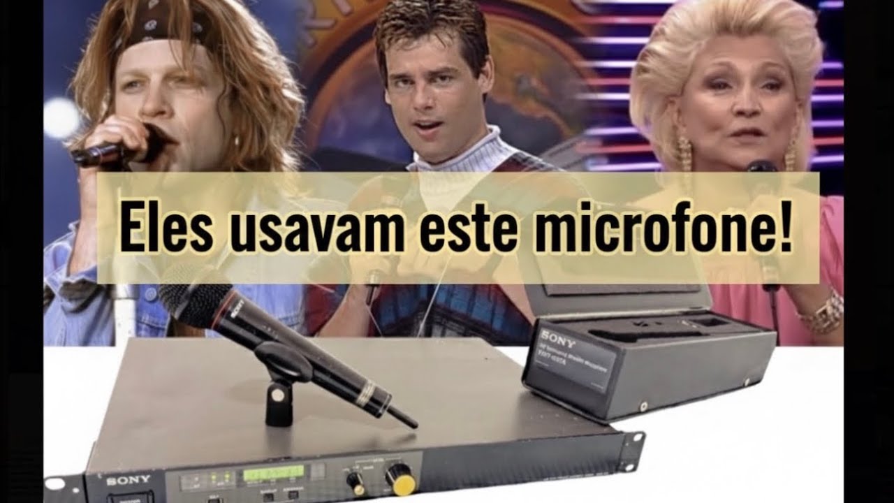 Microfone Sony Profissional 800 Series - Relíquia SBT ( À venda - Link na Descrição )