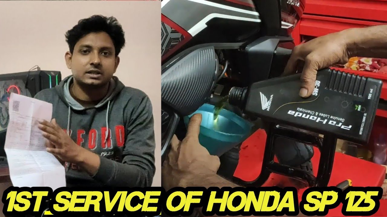 1st SERVICE DONE OF HONDA SP 125 NEW MODEL | SERVICE COST & ALL DETAILS