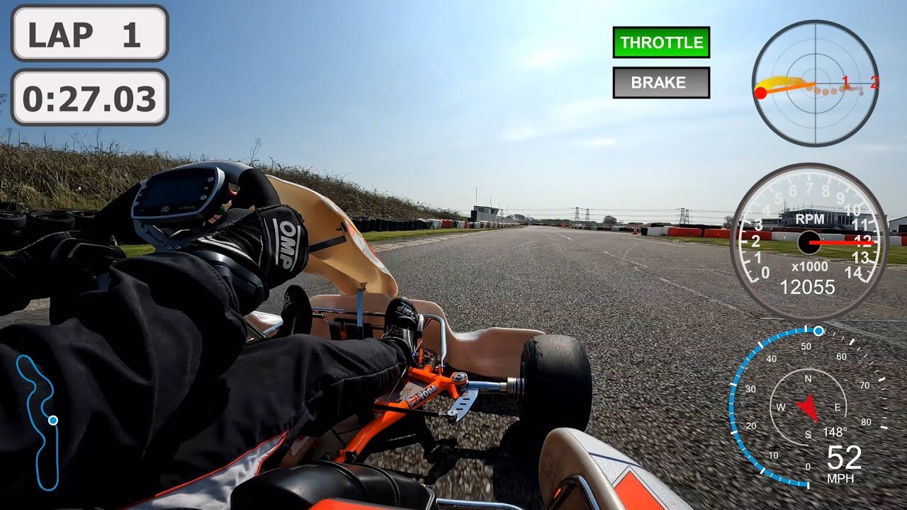Lydd Kart Circuit - Rotax Fastest Lap 37.56s - 19 Apr 23 - Komet K2H - GoPro Hero10 4k50fps Dashware