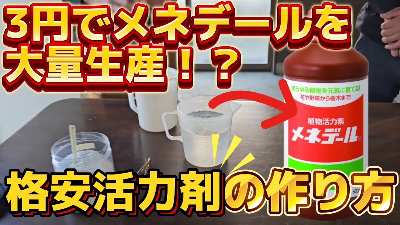 【衝撃】メネデール（活力剤）がたったの3円で作れる！？簡単で安すぎるその材料と、作り方とは？？