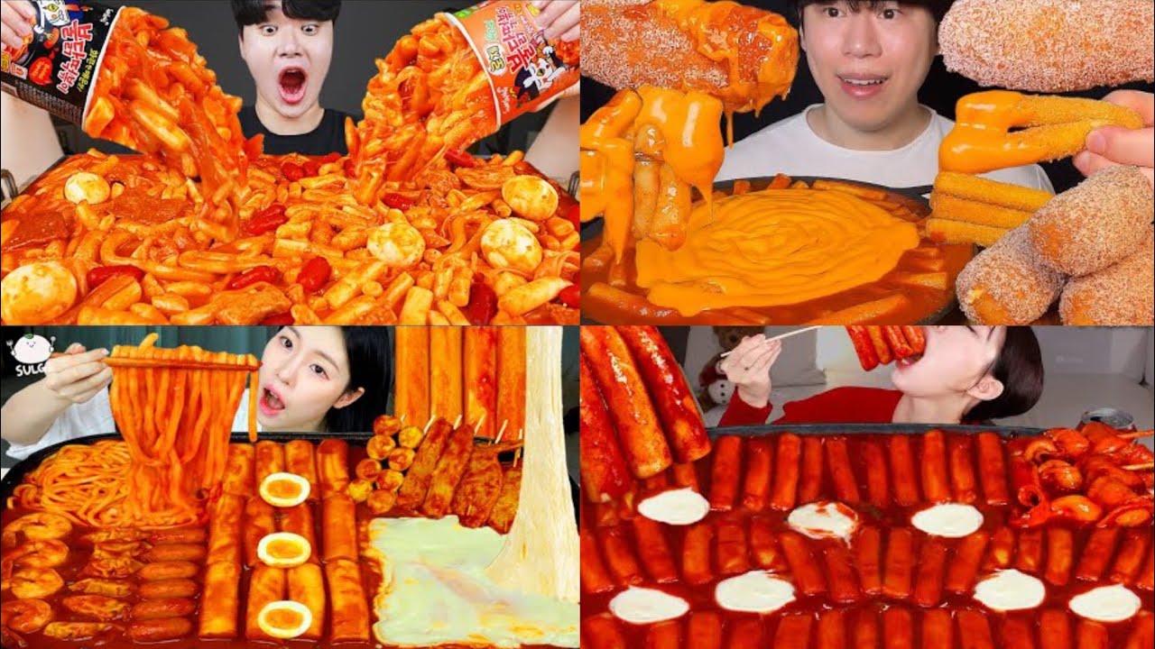 2× SPEED 🔥 Spicy Tteokbokki Korean Rice Cake Mukbang Compilation ASMR 