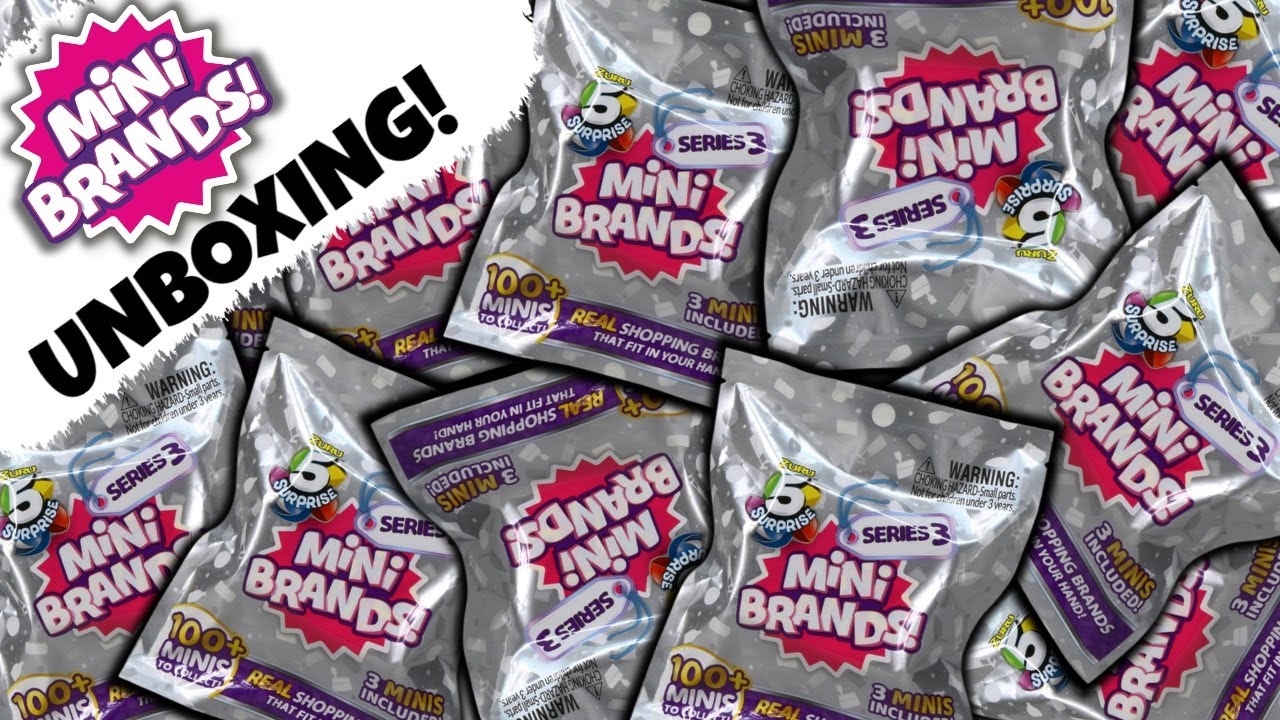 UNBOXING MINI BRANDS SERIES 3 PACKS FROM FIVE BELOW! Zuru 5 Surprise Toy Blind Bag Opening!!