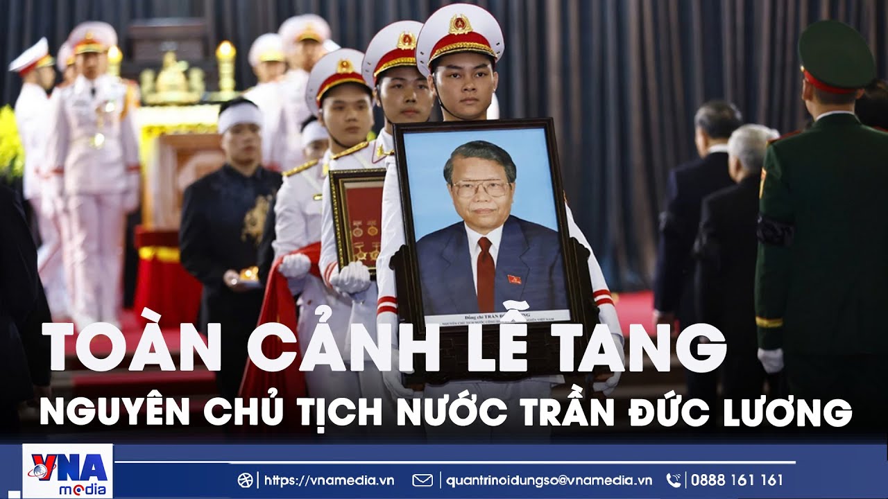 Toàn cảnh Lễ viếng, Lễ truy điệu, Lễ an táng nguyên Chủ tịch nước Trần Đức Lương - VNA