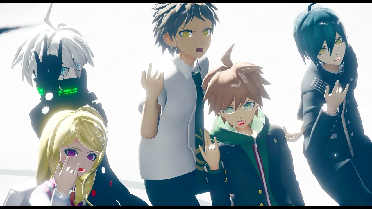 【ダンガンロンパMMD】一騎当千【苗木、日向、最原、赤松、キーボ】