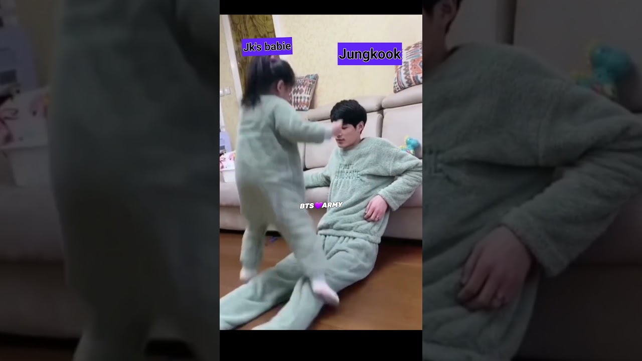 BTS IMAGINE: Jk wants to exercise but babie wants to play😂#btsff #btsimagines #btsreaction