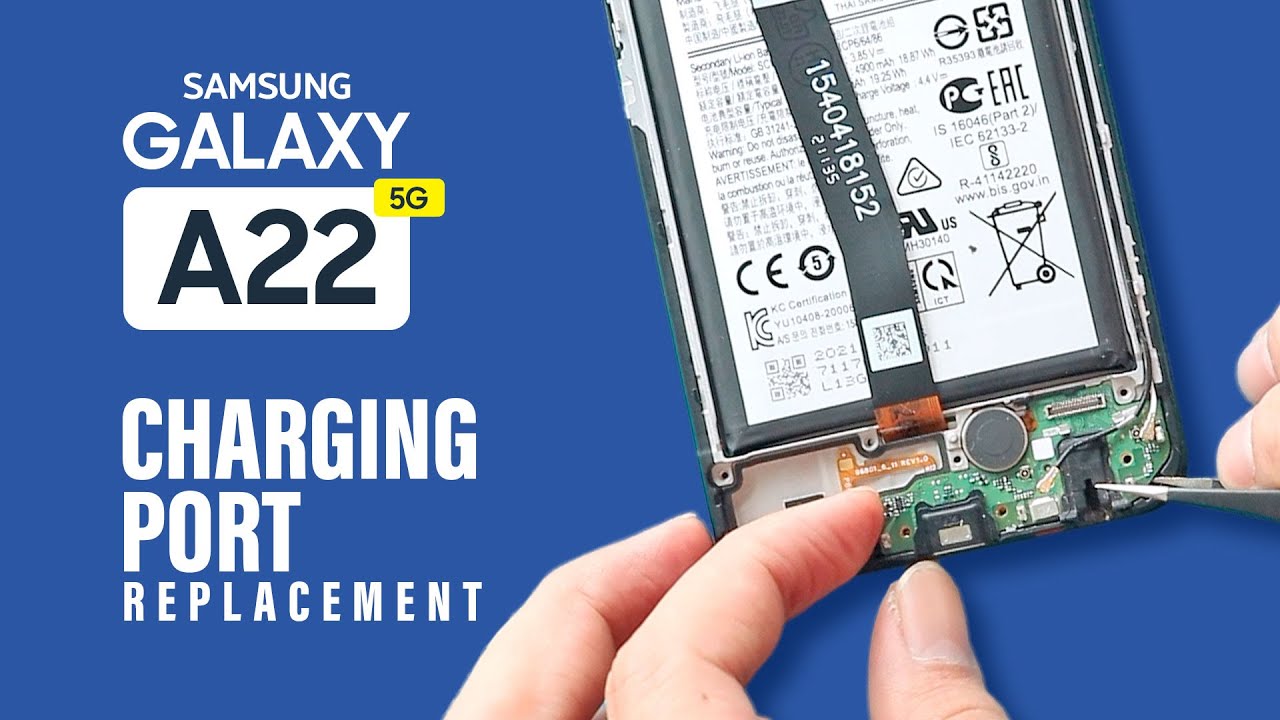Замена платы порта зарядки и разъема для наушников Samsung Galaxy A22 5G