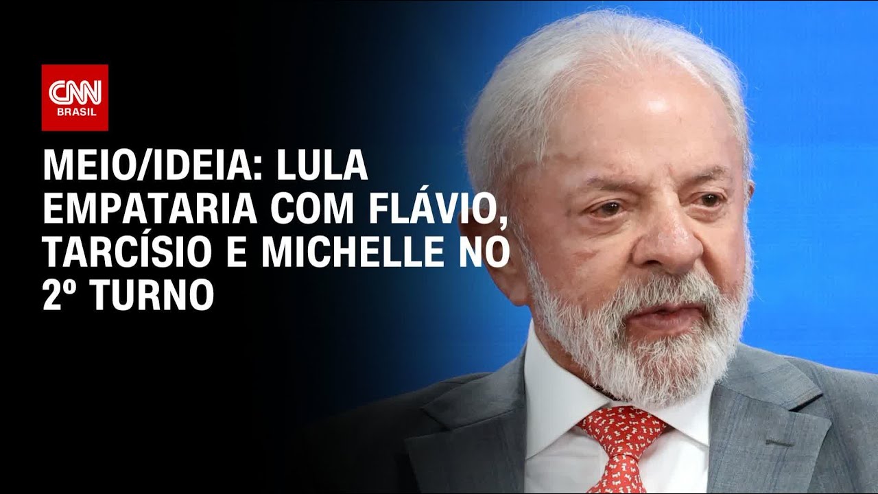 Meio/Ideia: Lula empataria com Flávio, Tarcísio e Michelle no 2º turno | CNN 360°