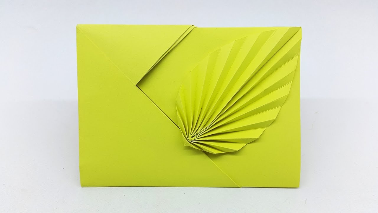 Leaf Envelope making with paper with out Glue Tape and Scissors (Origami Envelope)