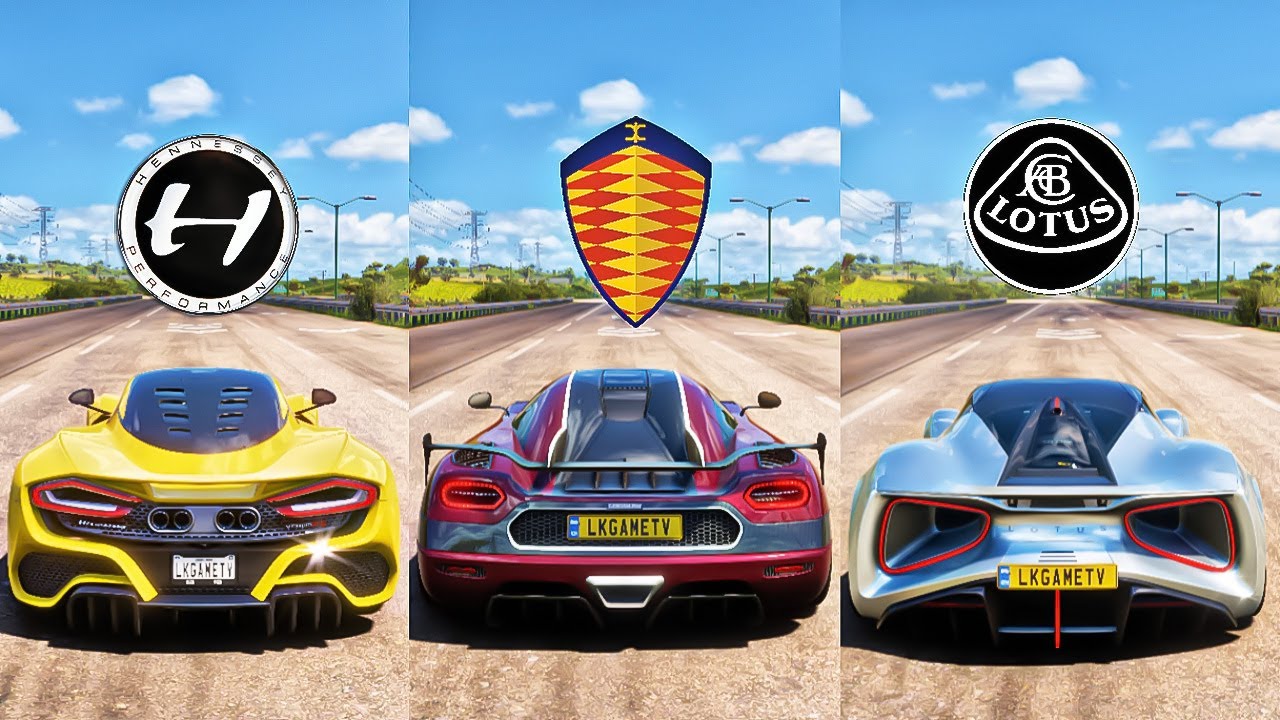 FH5 DRAG RACE! VENOM F5 Vs AGERA RS Vs NEVERA Vs EVIJA | ULTIMATE SPEED BATTLE