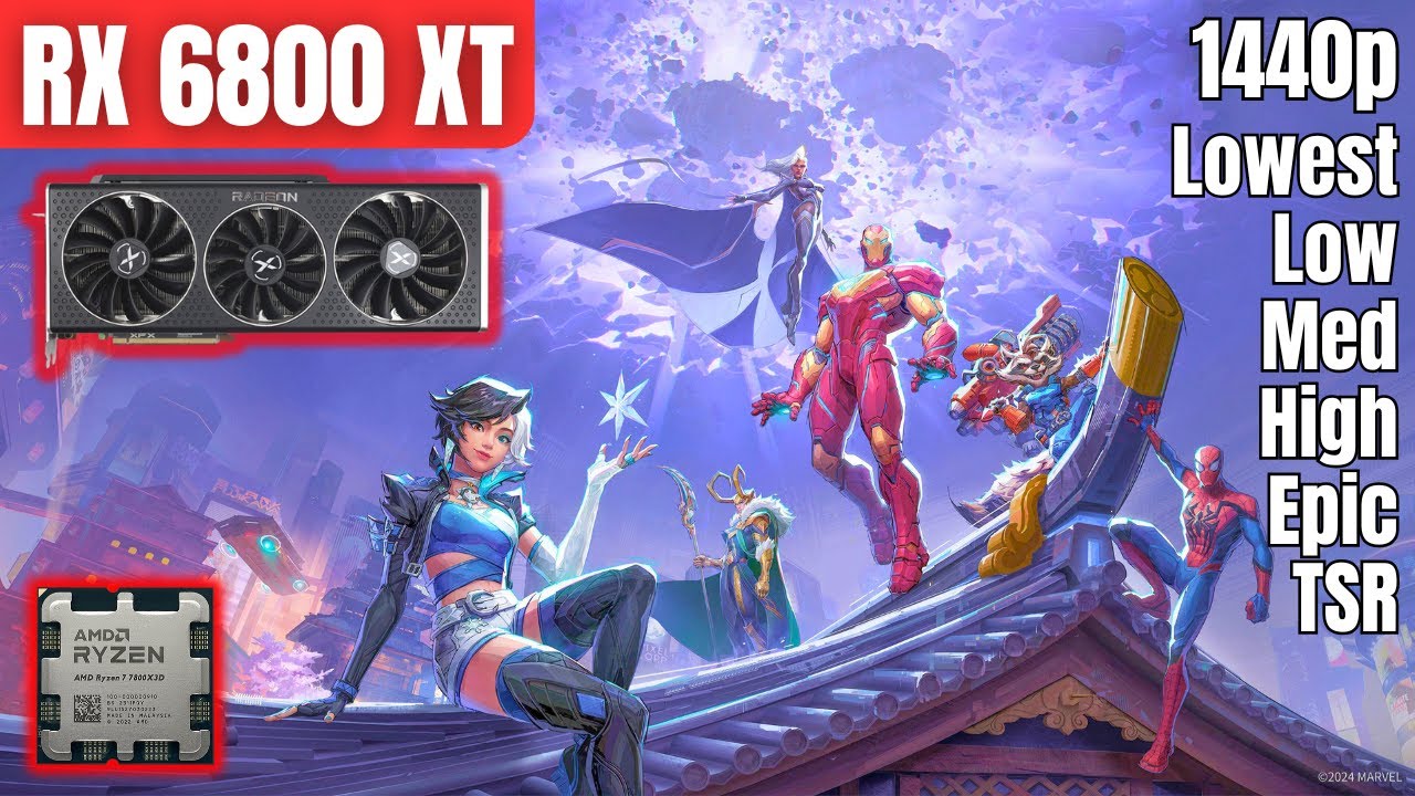RX 6800 XT и R7 7800X3D: Marvel Rivals | Минимальные настройки (Ultra) | TSR | 1440p