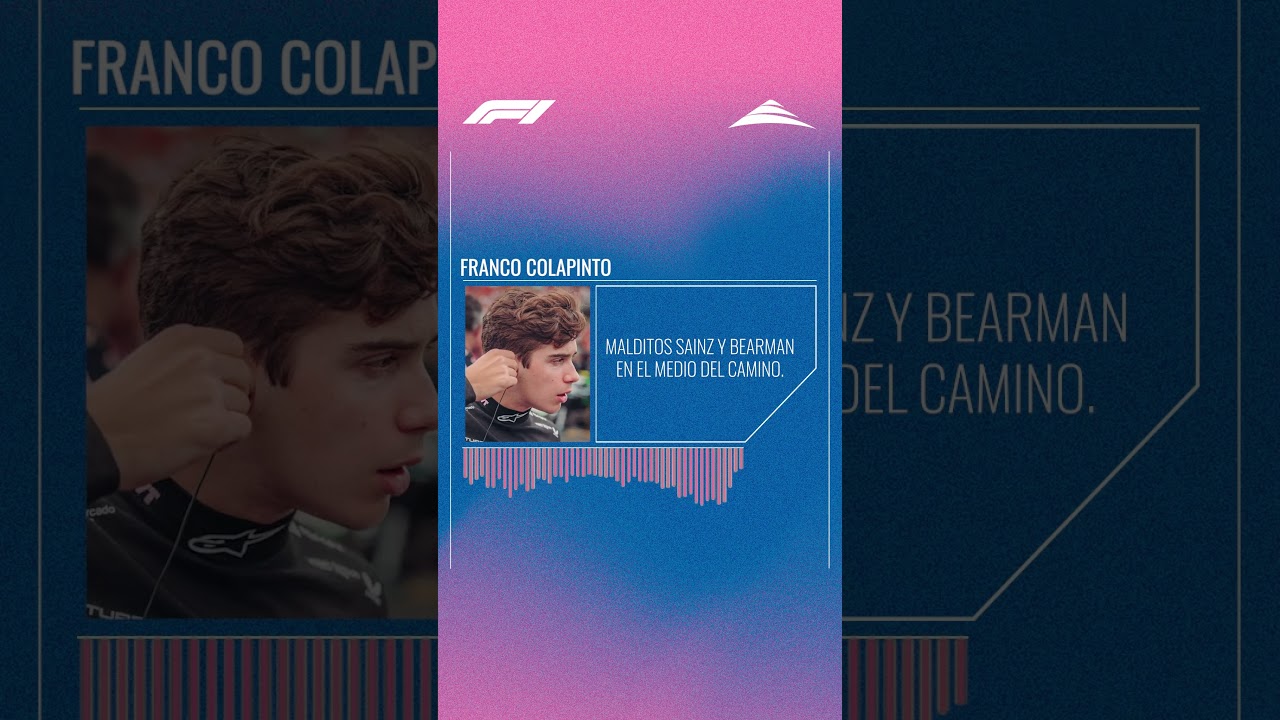 😡🤦🏻&zwj;♂️ El ENOJO de COLAPINTO con SAINZ y BEARMAN durante la CLASIFICACI&Oacute;N #shorts #f1