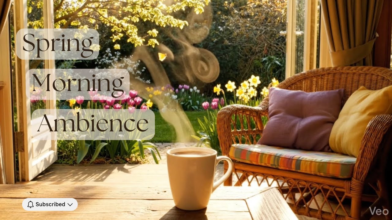 Spring Morning Coffee Music ☕🌷| Cozy Sunny Garden Ambience ☀️