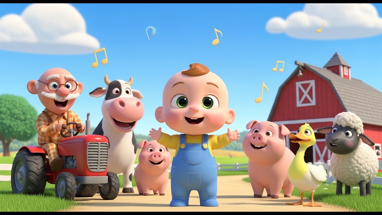 Old MacDonald Had a Farm 🚜🐄 | Fun Animal Sounds Nursery Rhyme for Babies & Toddlers