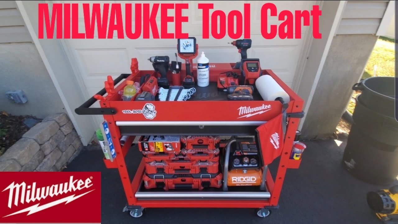 Milwaukee 40 in. 2-Drawer Steel Work Cart Review