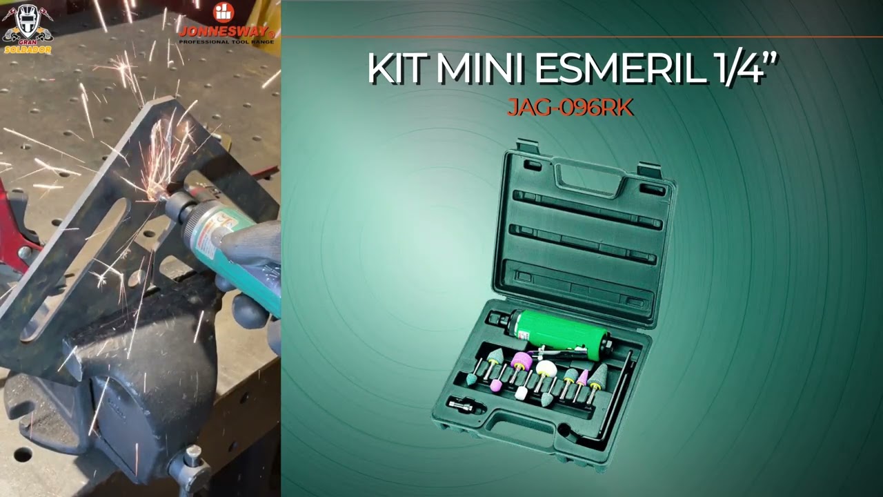 Kit mini esmeril JAG-0906RK + Piedras  - Jonnesway 🔥
