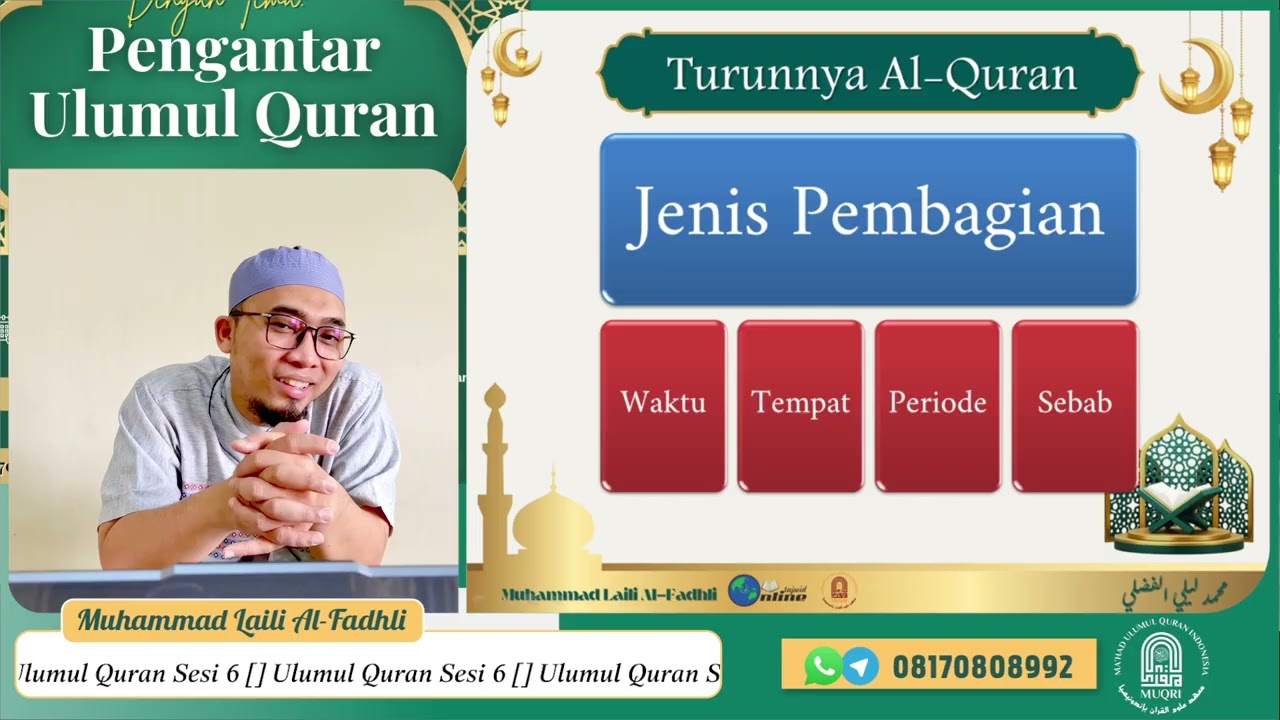 Pengantar Ulumul Quran Sesi 6 | Asbabun Nuzul | Muhammad Laili Al-Fadhli
