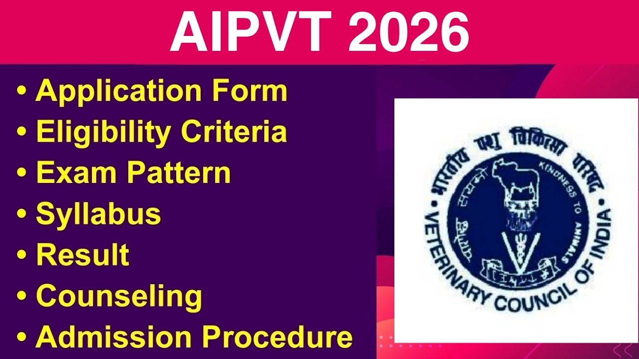 AIPVT 2026 - Application form, Eligibility Criteria, Exam Date, Syllabus, Counseling