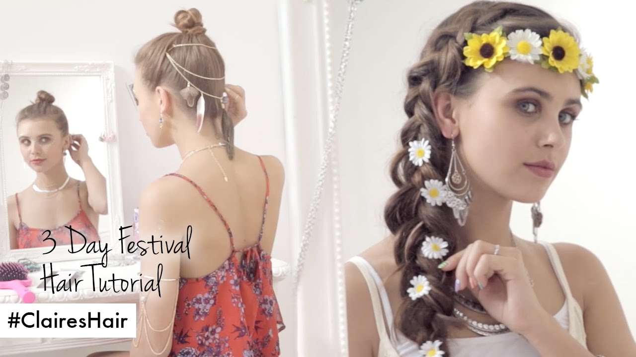 3 Day Festival Hair Tutorial | #ClairesFestival | Claire's