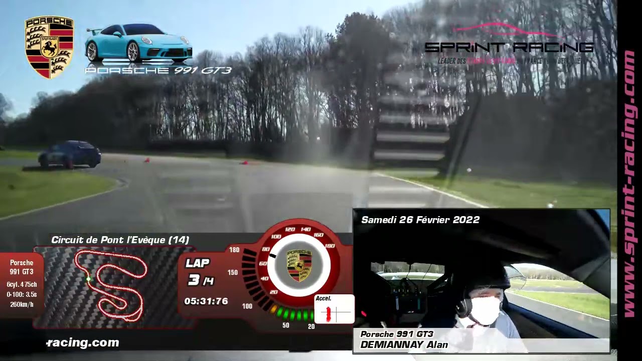 Porsche 991.1 GT3 - Sprint Racing - Circuit Pont L'évêque