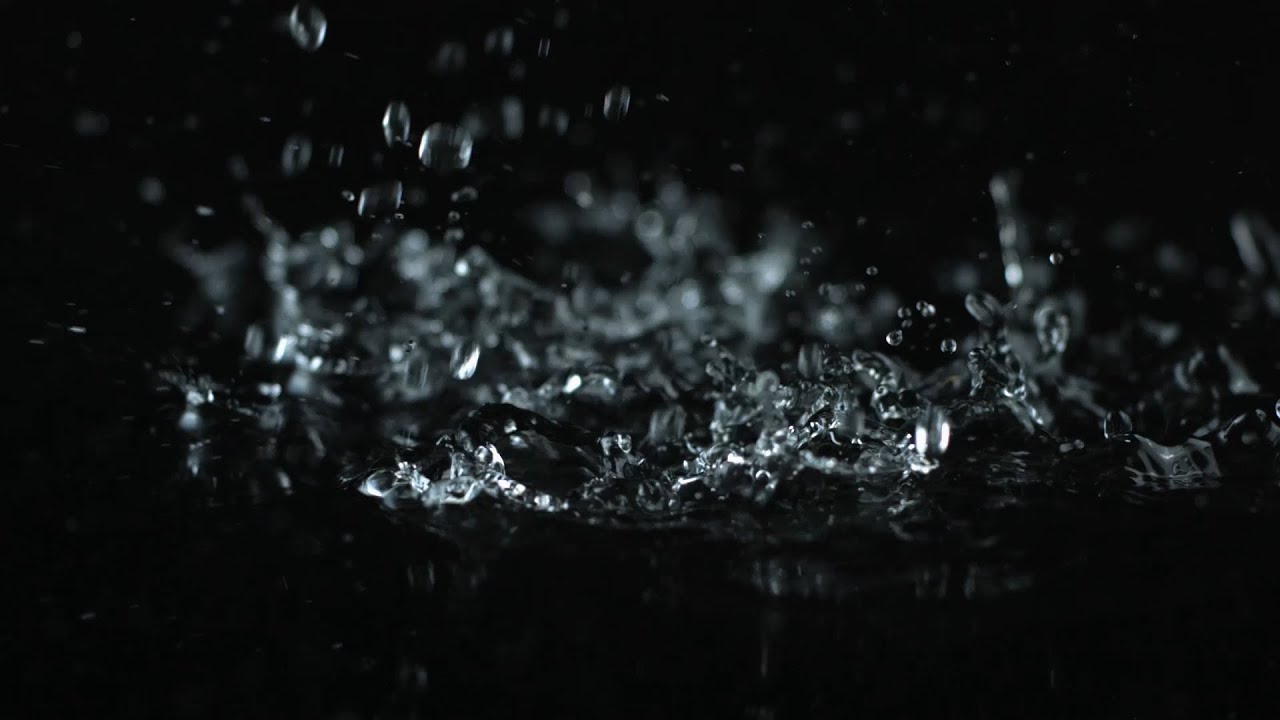 Free Slow Motion Footage: Water Drops on Black