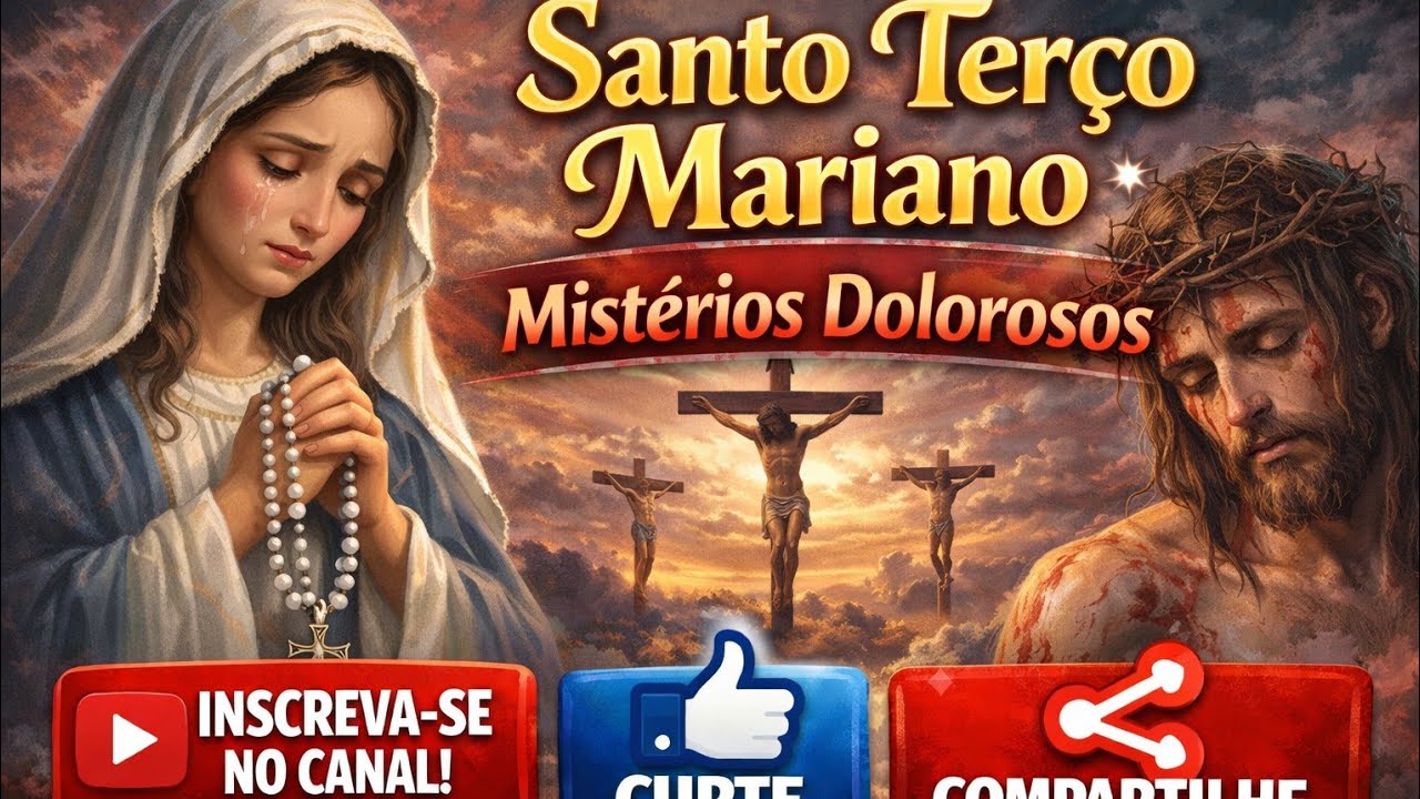 Santo terço Mariano Mistérios dolorosos. 06/03/2026