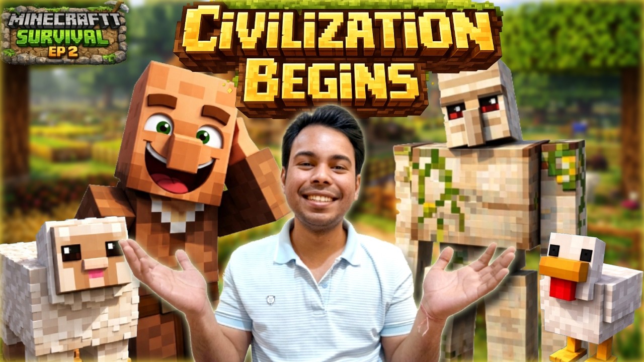 The Civilization Begins! Minecraft Survival EP 2