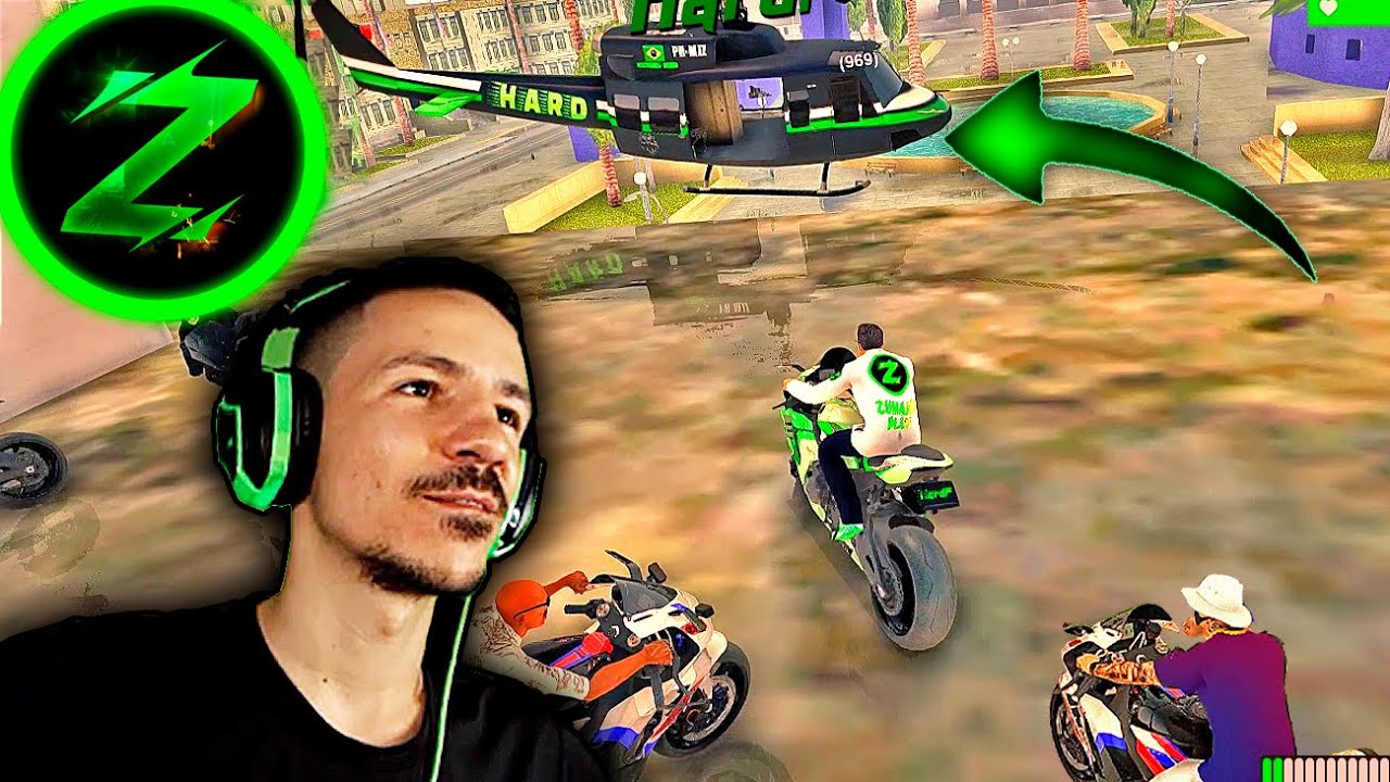 ZUMANS ENTROU DE MOTO NO HELI E CONSEGUIU DAR FUGA E DEU FUGA NADANDO ! #gta #games #gameplay