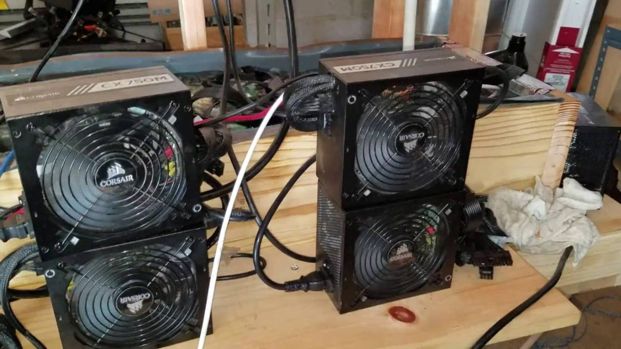 8 Antminer S5 running in mineral oil