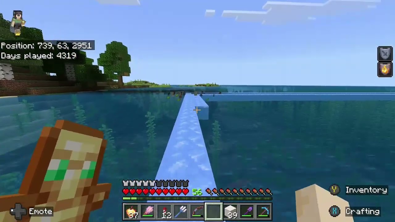 ADHD Minecraft - Ice Boat Racetrack 26 - Relaxed Cool Chill Calm