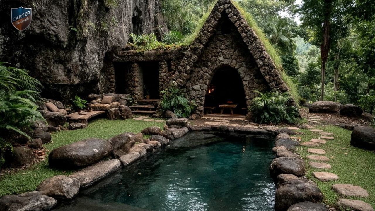 A Man's Life in The Forest: Building A Wilderness Resort @NatureShelter-dk