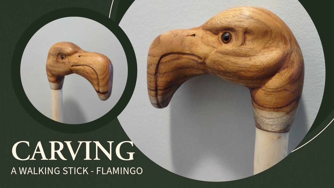HOW TO CARVE A WALKING STICK (FLAMINGO)