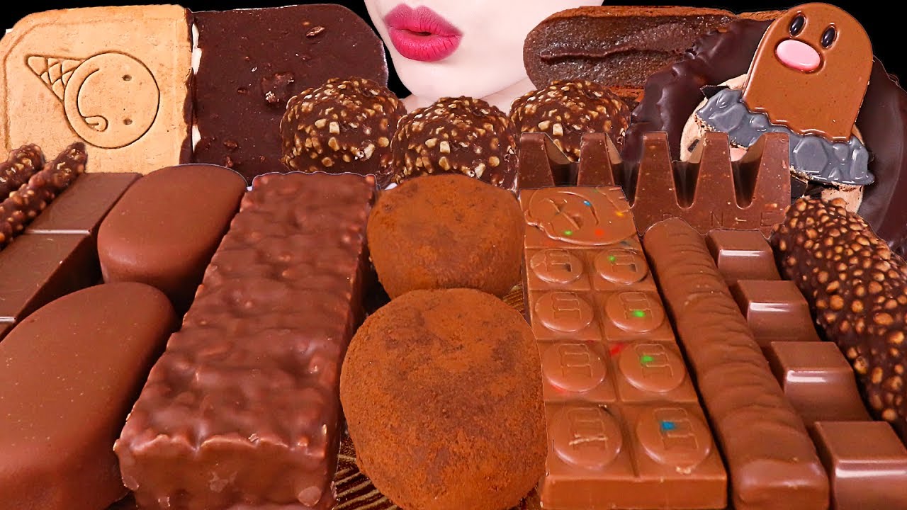 ASMR MUKBANG｜CHOCOLATE PARTY *ICE CREAM, MOCHI, TWIX, TICO, FERRERO ROCHER EATING SOUNDS 초콜릿 파티 먹방