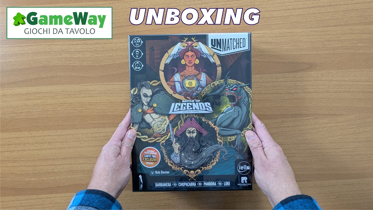 Unboxing di Unmatched - Battle of Legends Volume 3 - Mancalamaro