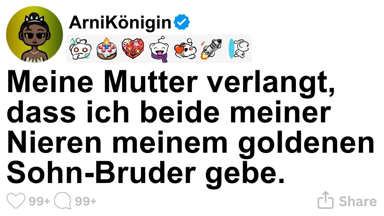 [GANZE STORY] Meine Mutter verlangt, dass ich beide meiner Nieren meinem goldenen Sohn-Bruder gebe.