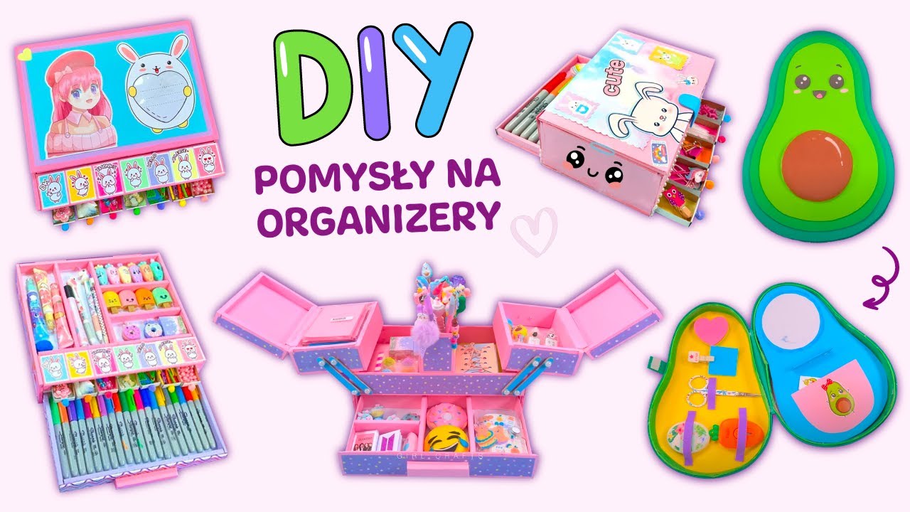 NIESAMOWITE POMYSŁY NA ORGANIZERY - ORGANIZER NA BIURKO Z TEKTURY I NIE TYLKO...