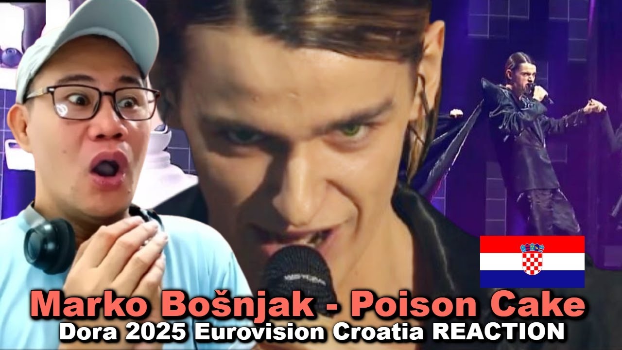 Marko Bošnjak - Poison Cake - Dora 2025 Eurovision Croatia REACTION