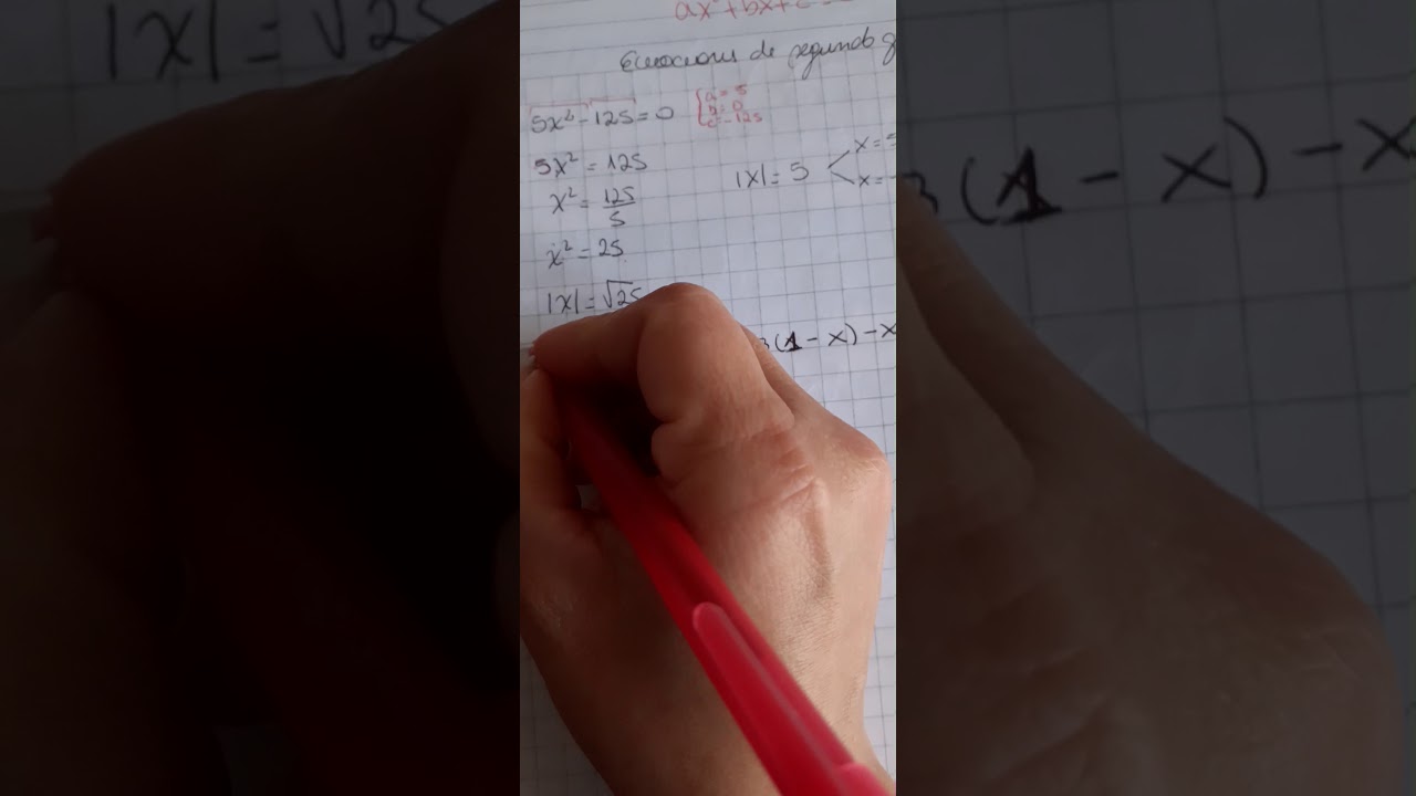 Ecuaciones de segundo grado incompletas con b=0