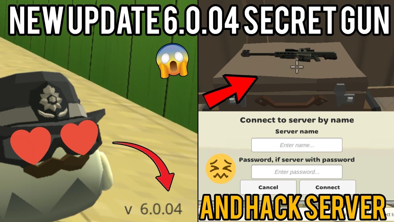 😱 NEW UPDATE 6.0.04 NEW SECRET GUN AND HACK SERVER IN CHICKEN GUN ||