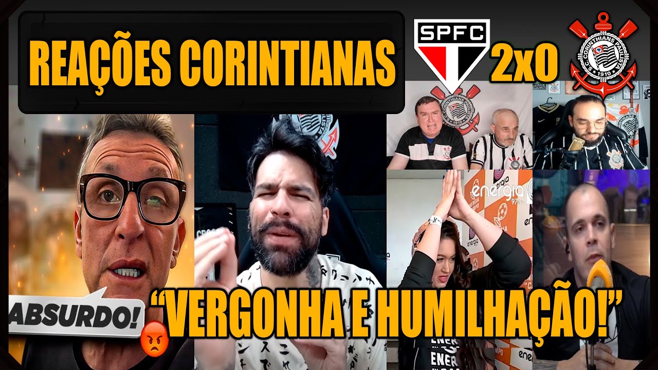 REAÇÕES CORINTIANAS - SÃO PAULO 2X0 CORINTHIANS - VAMOS RIR! CORINTHIANS ELIMINADO!