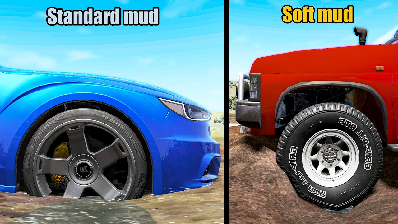 Standard Mud vs Soft Mud (DSC Mud) - Beamng drive