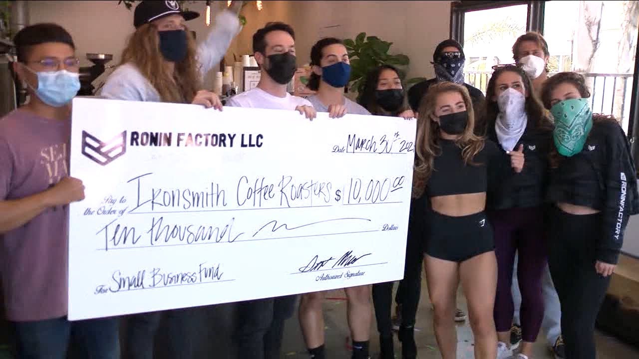 Ronin Factory donates $10,000 to Ironsmith Coffee Roasters in Encinitas